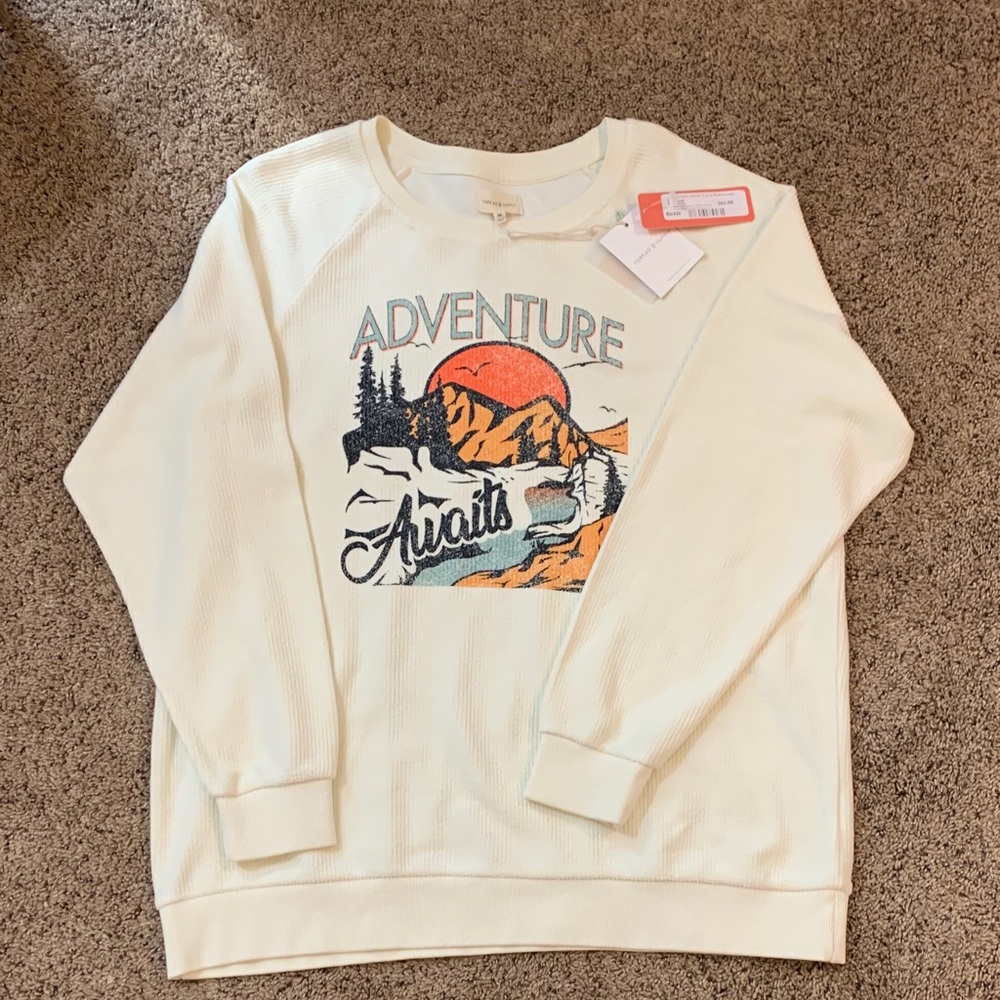 Thread & Supply Off-White Knit Top